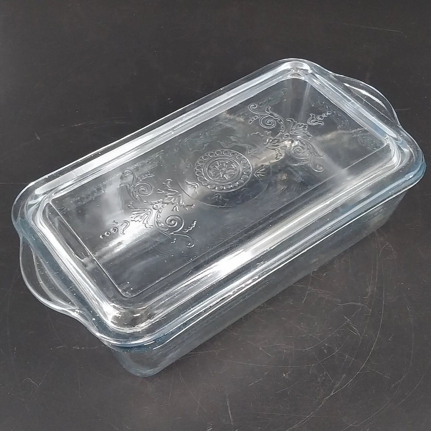 Anchor Hocking Fire-King Sapphire Blue Philbe Refrigerator Dish 1 Qt w Lid Vtg