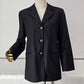 Club Classics Wool Blazer Women's 6 Black Lined Single Breasted 3-Button Pockets