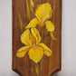 Plaque Daffodils Hand Painted Wooden Wall Folk Art 10½ x 5 Spring Flowers