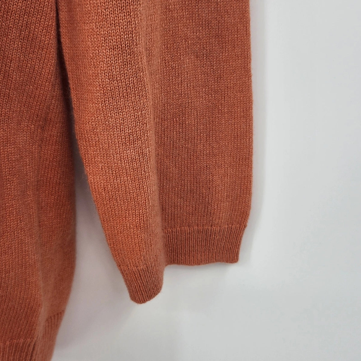Talbots Petites Women's MP Orange 100% Cashmere Crewneck Sweater Pullover Ribbed
