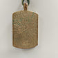 Necklace Liz Sophia Multicolor Stained Glass & Gold Tone Pendant in Corded Chain