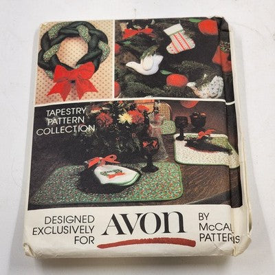 Avon McCall's 5380 Vtg Sewing Pattern Uncut Tapestry Collection 10 Holiday Craft