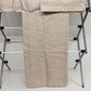 One Pair Khaki Beige Cafe Curtains w Valance Rectangle Geometric Pattern 27"x20"
