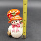 Snow Woman Ceramic with Hat Napcoware X-8828 Holly Christmas Japan Figurine 1960