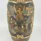 Japanese Moriage Satsuma Vase Lamp Base Gold Gilt Raised Relief 14.5" Antique