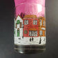 2 Christmas Rocks Glasses Town Square Main Street Holiday Barware Vintage 1980s