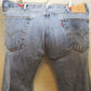 Levis 505 Blue Jeans Men's Regular Fit Straight Leg 38 x 30 Good Shape Repaired