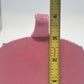 Snowman Stocking Holder Figurine 5.5" Pink Base Candle Scarf Hat Christmas Resin