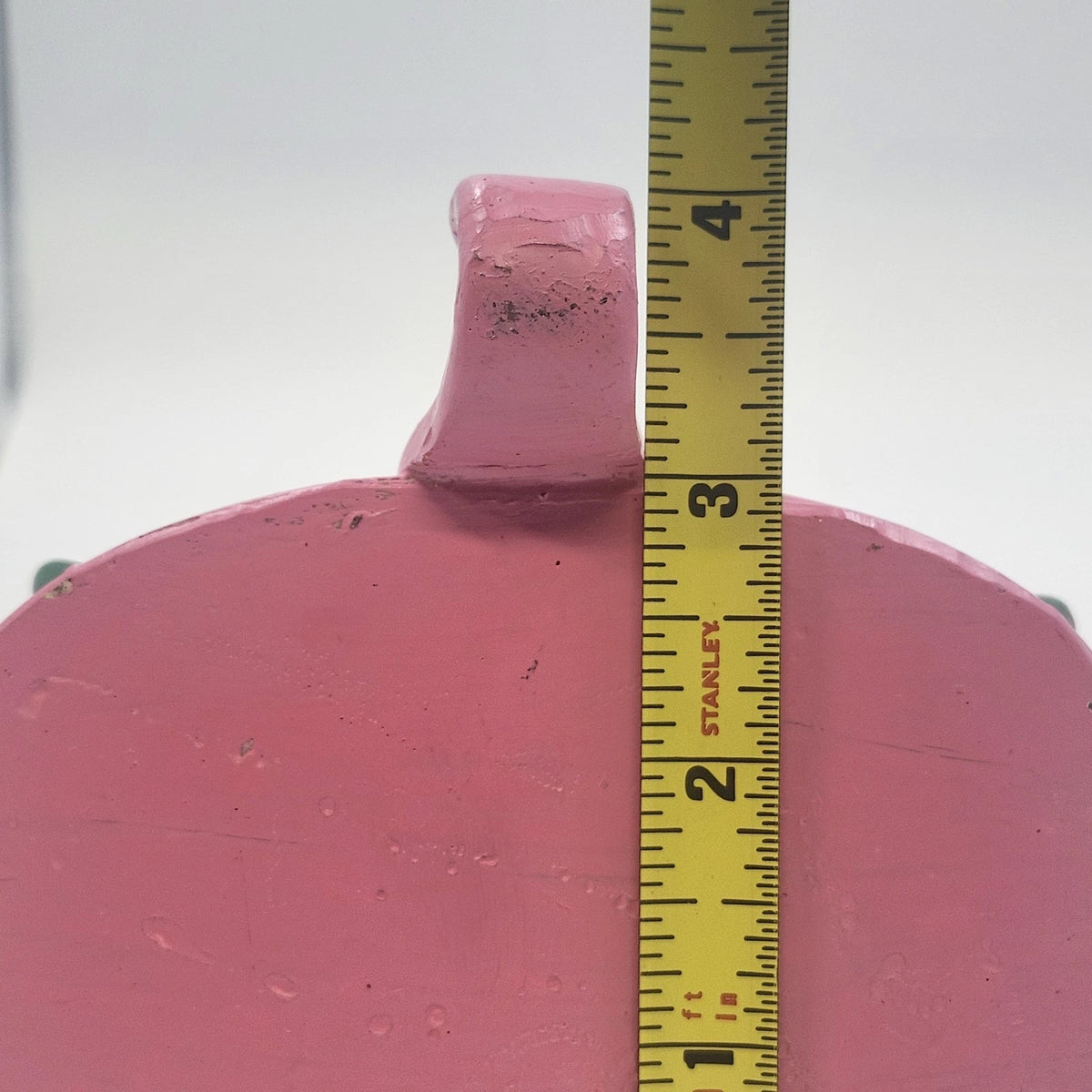 Snowman Stocking Holder Figurine 5.5" Pink Base Candle Scarf Hat Christmas Resin