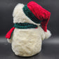 Santa Bear 2001 Kmart Christmas Plush Collectible White Teddy w Hat & Scarf 15"