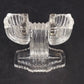 Anchor Hocking Queen Mary Clear Glass Pattern Double Candle Holder 4.5" Vintage