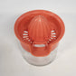 Gemco Citrus Juicer Orange Plastic Reamer Clear Glass Jar USA Manual Squeezer