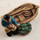 Woodlander Old Sailor Figurine Fisherman Boat Stoneware England 1970s Vintage 4"