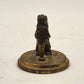 Cast Bronze Scottish Terrier Pen Holder Dog Desk Figurine 2.5" x 2.75"