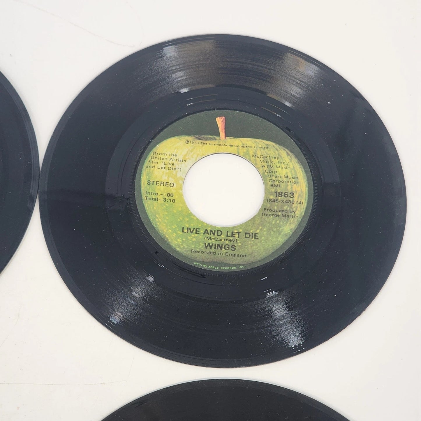 1970s 4-Pack 45RPM Vinyl Wings, Lennon, Flack & Boone Records