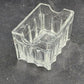 Libbey Sweetener Sugar Packet Holder Ribbed Glass Vintage Clear Caddy 3.5"x2.75"