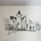 Four Drawings by Delaware Ohio Artist Jacque Cross Architectural Artwork 14"x11"