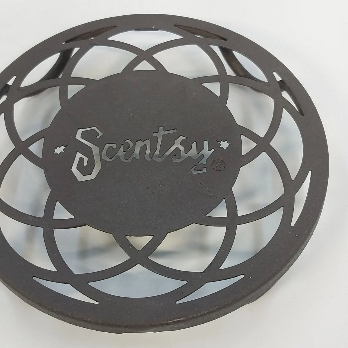 Scentsy Round Warmer Stand Oil-Rubbed Bronze Metal Trivet Pedestal 5"