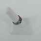 Merry Christmas Enamel Ring Red Green Silver Tone Band Size 9 Vintage Holiday
