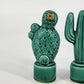 Southwest Cactus Ceramic Salt & Pepper Shakers Desert Bloom Saguaro Flower 4"