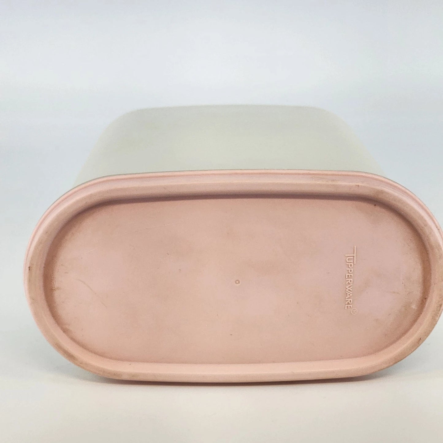 Tupperware 1614-2 Modular Mates Storage Container 9" w Pink Lid 1616-6 Vintage