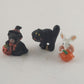 10 Piece Halloween Miniature Figures w 2 Candles Plus Bears Mice Cats Scarecrow