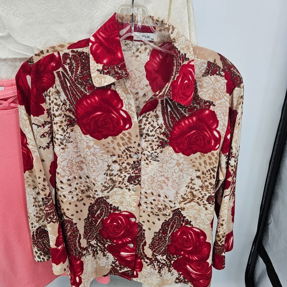 5 Pc Women’s Tops Sweaters Lot Size Medium Dolcetti Jaipur KiKit Style & Co Y2K Casual, 1990s