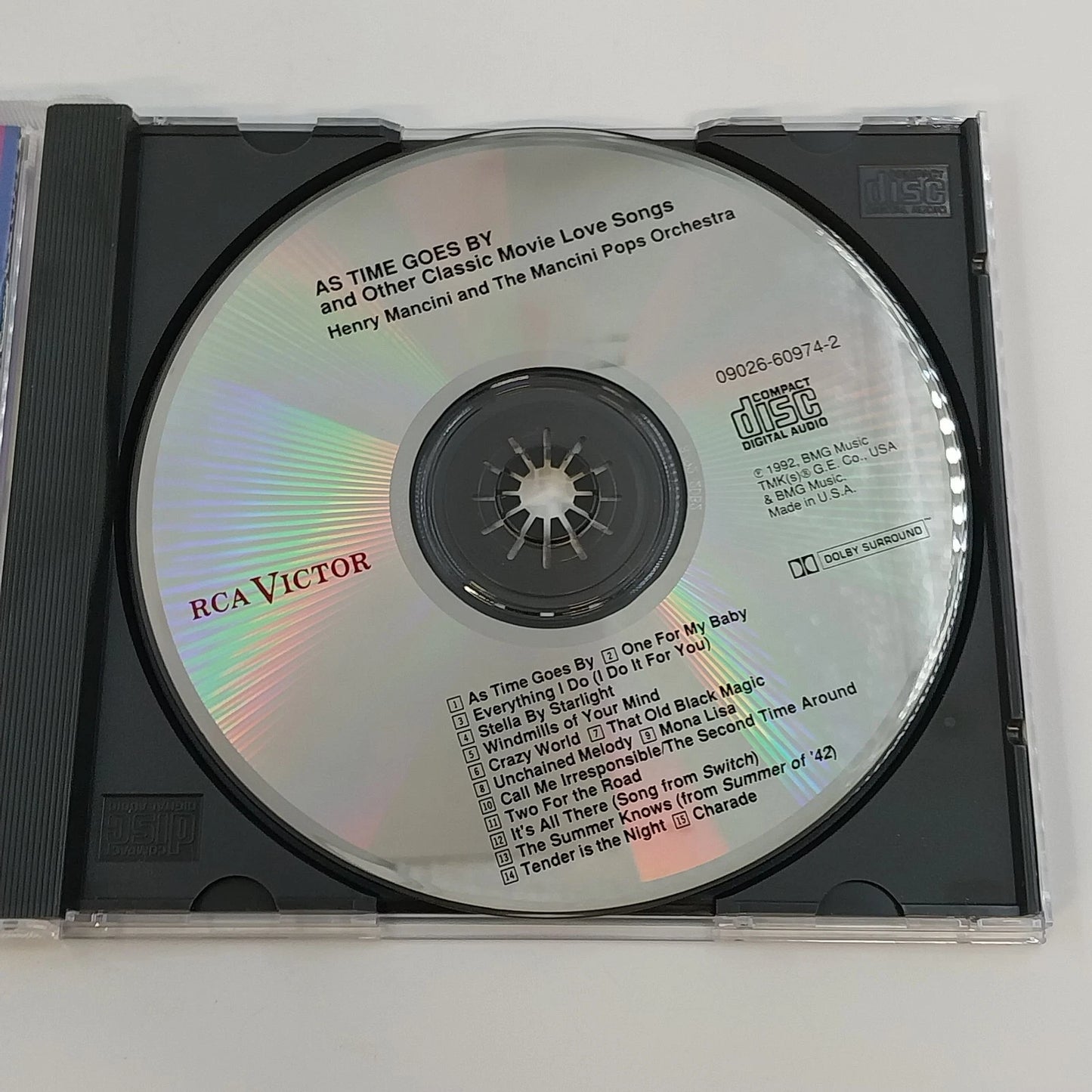Henry Mancini As Time Goes By Classic Movie Love Songs RCA CD 1992 USA