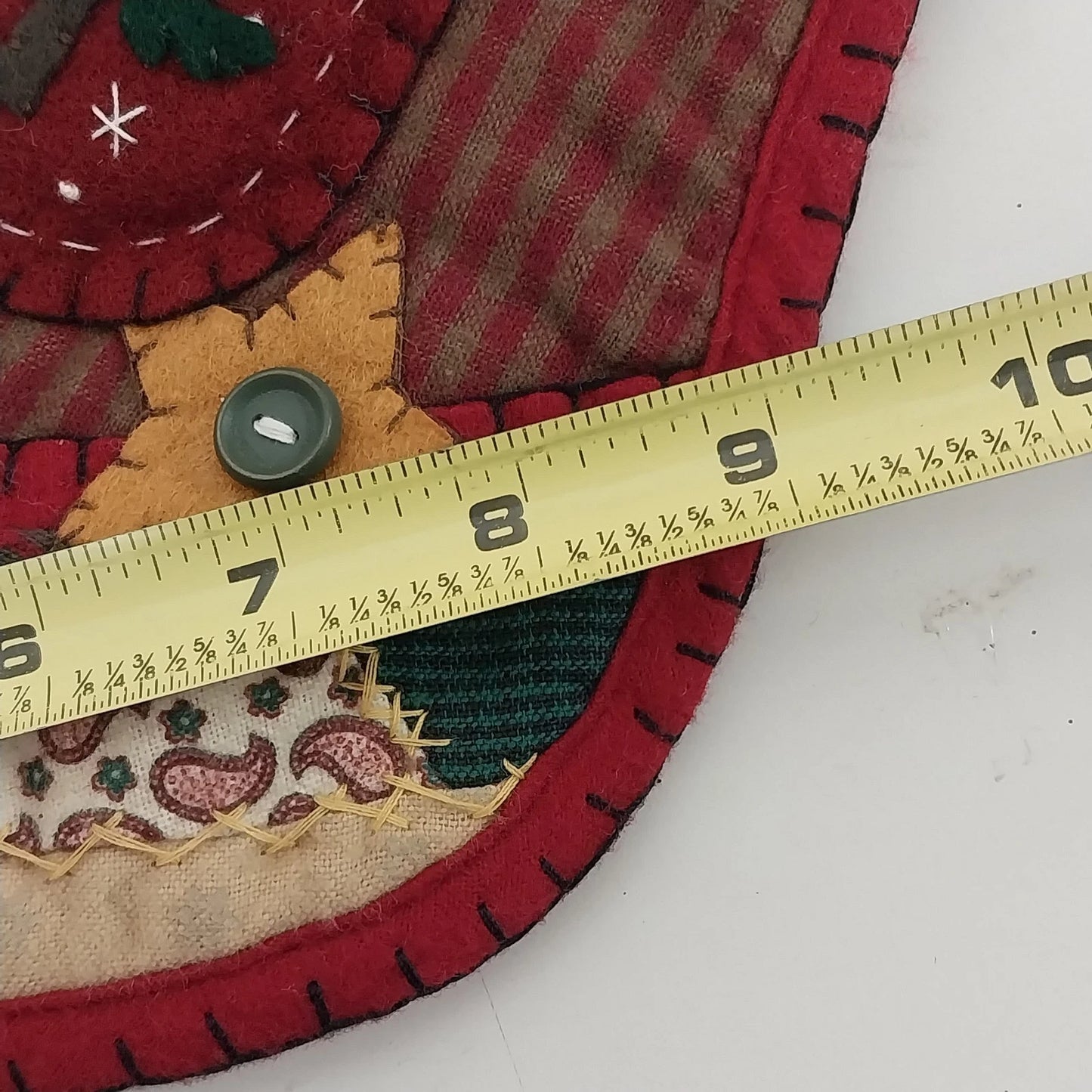 Tender Heart Treasures Moose Plaid Applique Christmas Stocking 18" Vtg 1999