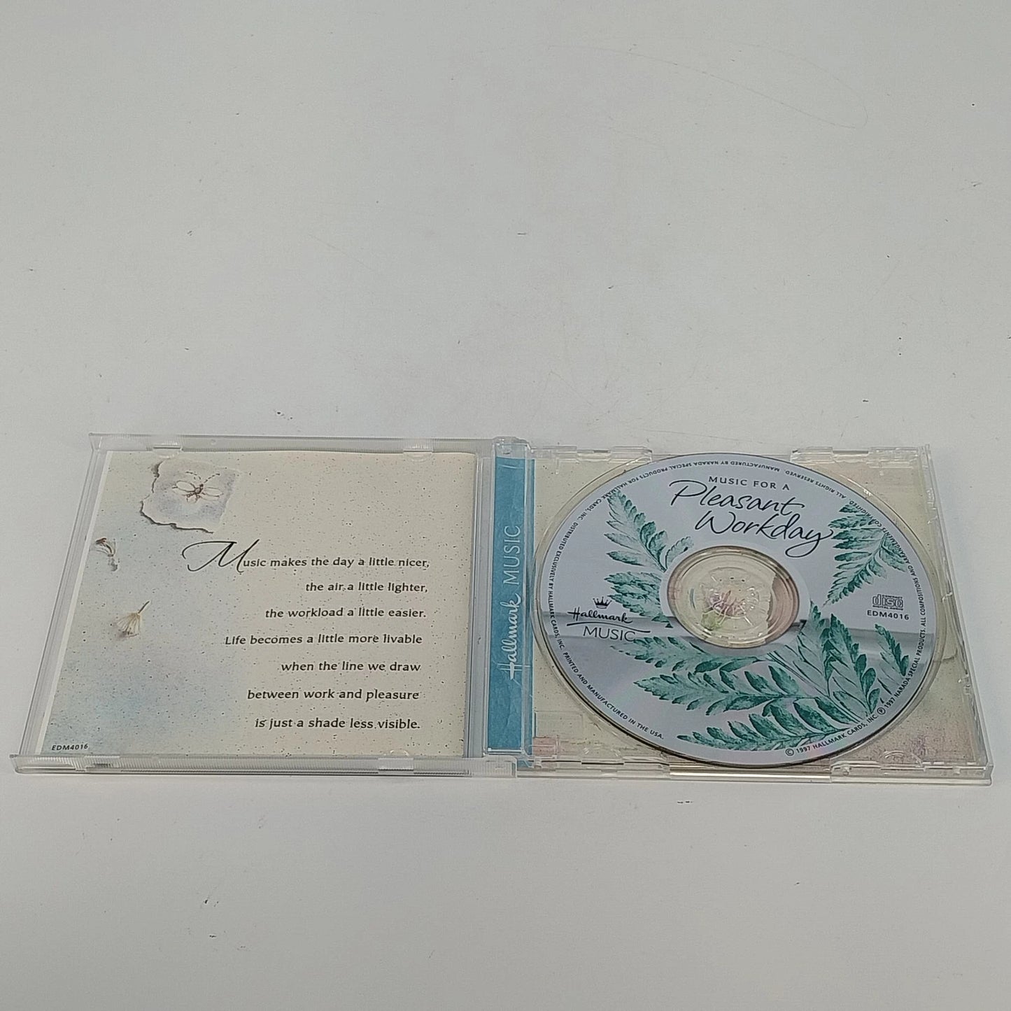 Hallmark Music CD Music For A Pleasant Workday 1997 Instrumental New Age Various