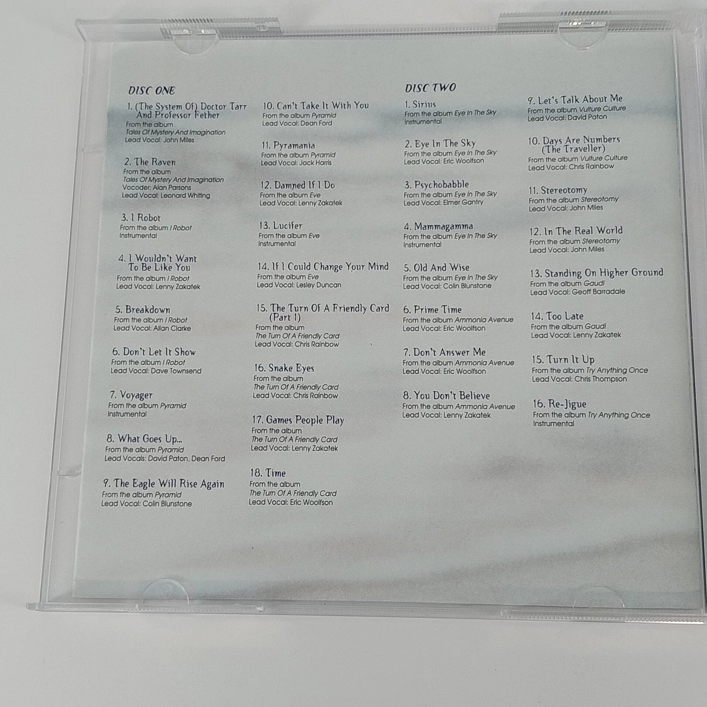 Alan Parsons Project Definitive Collection 2 CD 1997 Greatest Hits Compilation