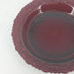 Avon Cape Cod Ruby Red Glass Pie Plate Scalloped Serving Dish 10.75" Rosette Vtg
