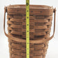 Longaberger Maple Double Handle Magazine Basket 15"x9"x11"h with Plastic Liner