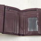 Rolfs Women's Genuine Brown Leather Tri-Fold Wallet Organizer Card Fold-Out Vtg