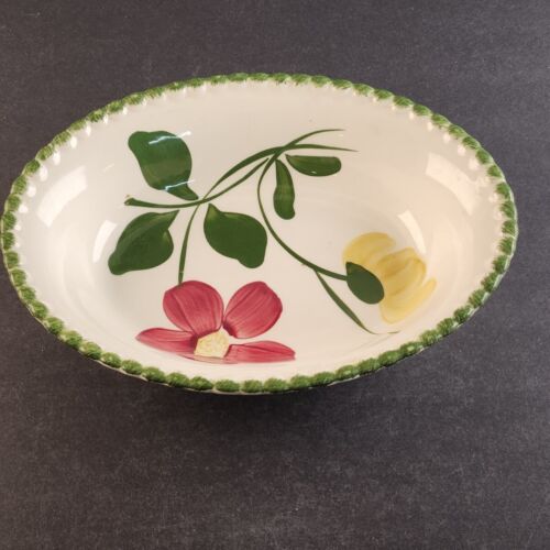 Blue Ridge Southern Potteries Oval Vegetable Bowl Hand Painted Betty Design