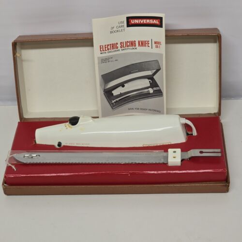 GE Universal Electric Slicing Knife Model 15UK-1 in Case 1960 Tested and Works