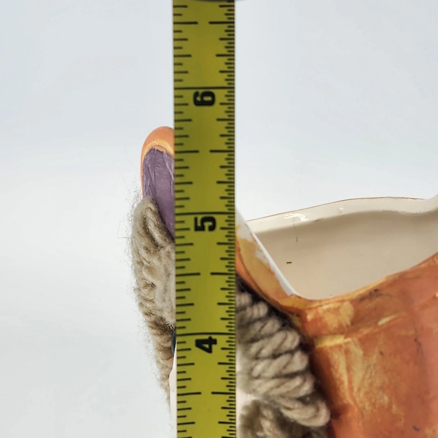 Nancy Pew Kitsch Child Planter Yarn Hair Giftware Co Japan Orange Brown 1970's