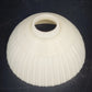 Pressed Milk Glass Ribbed Lamp Slip Shade Scalloped 6" Rim 1.5" Fitter Antique