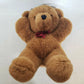 Applause Cuddles Bear Brown Teddy Plush Stuffed Animal 18" Red Ribbon 1979