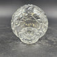 24% Lead Crystal Bowl Vase Hand Cut Clear Round 3.25" Footed Poland