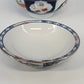 Japanese Imari Covered Rice Bowl Porcelain 6" Hand Painted Cobalt & Rust Vintage