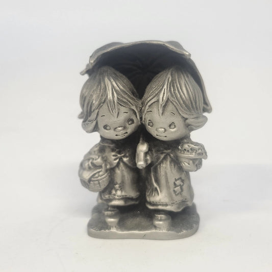 Hallmark Little Gallery Betsey Clark Kids Umbrella Fine Pewter Figurine 1977 Vtg