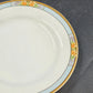 6 Nebraska Blue Dessert Pie Plates 7" England Blue Rim Flower Accent J&G Meakin