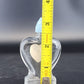 Blue Waltz Perfume Bottle Heart Glass Blue Lid Empty Vanity Collectible Vtg