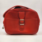 Amelia Earhart Travel Shoulder Bag Red Carry-On Luggage Footed 17" Vintage USA