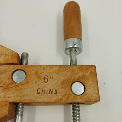 Set 2 Of 6" Maple Wood Hand Screw Clamps 3" Cap 3" Throat 1.2" Thick China 11 Lg