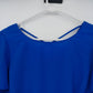 Talbots Petites Blue Chiffon Blouse Flutter Sleeve V Neck Women's MP Polyester