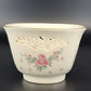 Lenox Petite Rose Trinket Bowl Cream Porcelain Lace Cut Out 24K Gold Trim 4.25"