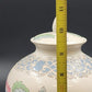 Large Chinoiserie Macau Ginger Jar – Hand Painted Blue & Pink Floral – 10"x7.25"