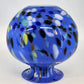 Vetrai Italian Glass Vase Blue Stretch Confetti Hand Blown Centerpiece